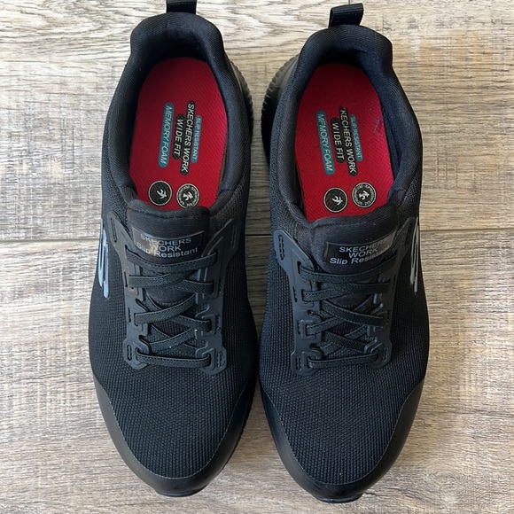 SOLD SOLD SOLD 👟Skechers 👟WORK Wide Fit Slip Resistant Slip On SneakersSize 8 - Picture 6 of 10